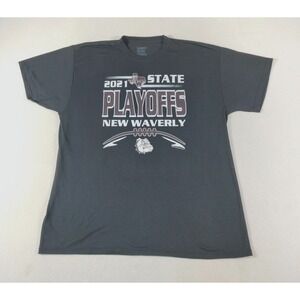 Jerzees Shirt Mens XL Black New Waverly Bulldogs 2021 State Playoffs Football